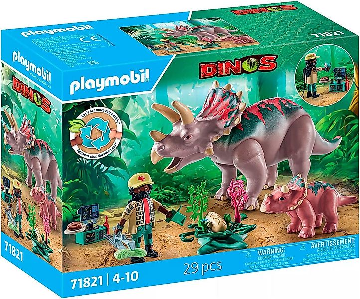 Playmobil® Triceratops mit Jungtier (71821), Playmobil Dinos Konstruktions- günstig online kaufen