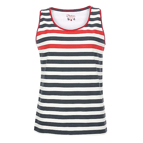 modAS Rundhalsshirt Damen Top Blockstreifen - günstig online kaufen