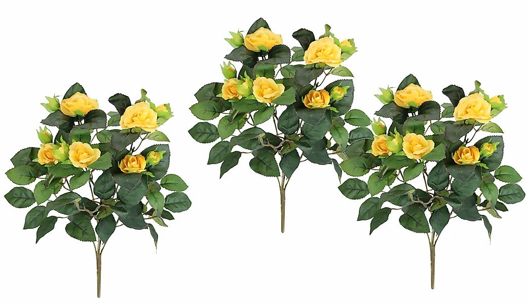 I.GE.A. Kunstblume "Künstlicher Rosenbusch", Kunstrose Blume Strauß Bouquet günstig online kaufen