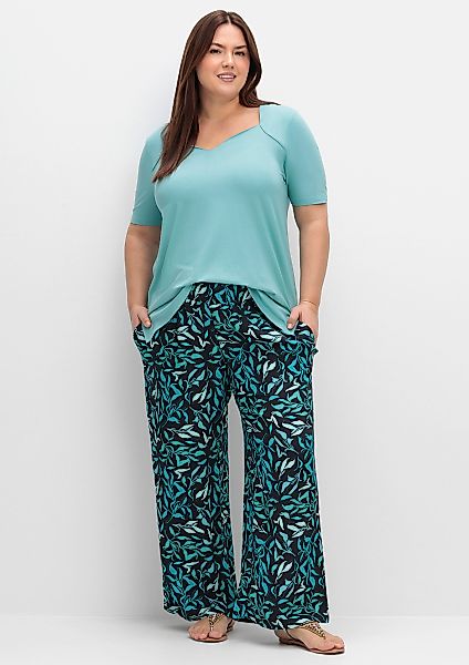 Sheego Jerseyhose Schlupfhose Innenbeinlänge ca. 74 günstig online kaufen