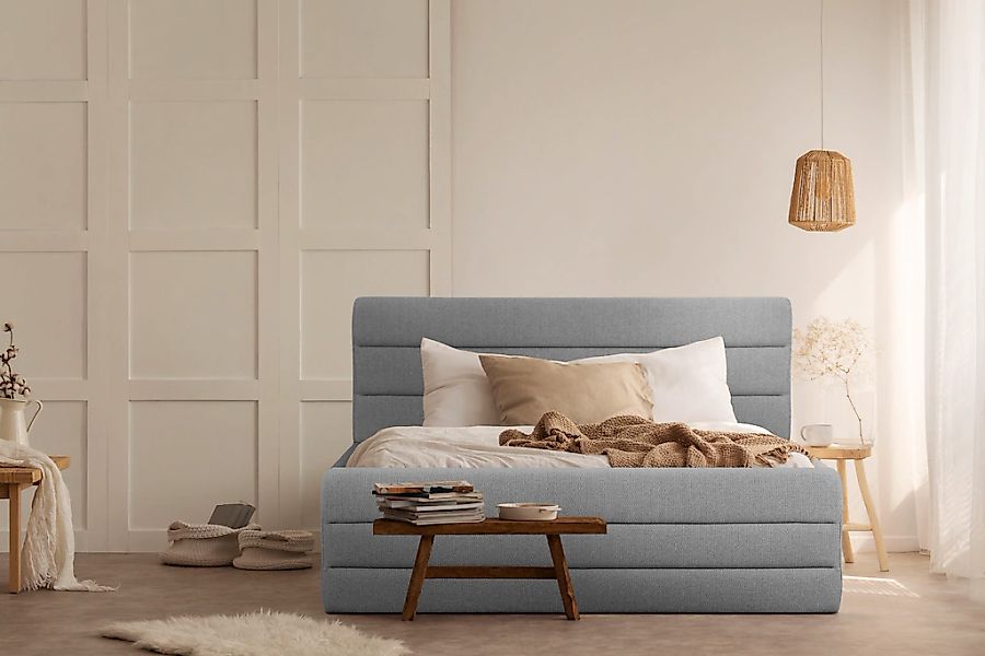 Home affaire Polsterbett "Merrit" Quernaht im Kopf- und Fußteil, in 5 Breit günstig online kaufen