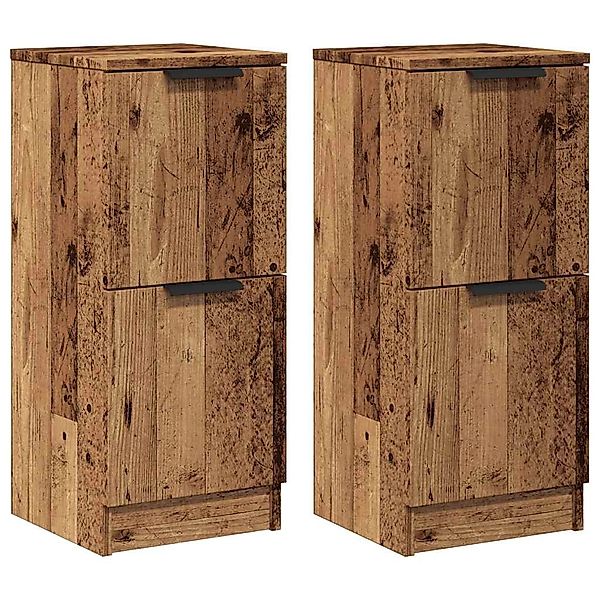 vidaXL Sideboards 2 Stk Altholz-Optik 30x30x70 cm Holzwerkstoff 856960 günstig online kaufen