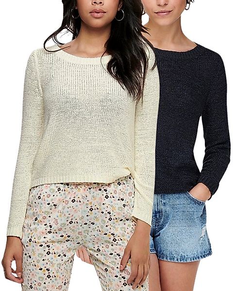 ONLY Strickpullover Elegante Damenpullover mit Rundhals-Ausschnitt günstig online kaufen