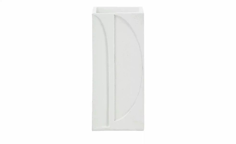 HOME STORY Vase  Style ¦ weiß ¦ Steinzeug ¦ Maße (cm): B: 11,2 H: 25,2 T: 1 günstig online kaufen