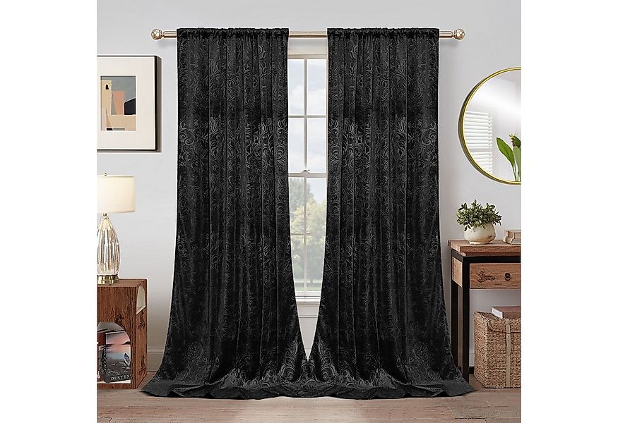 BTTO V&G Vorhang Gardinen Blickdicht Vorhang Samt Velvet Kräuselband (2 St) günstig online kaufen