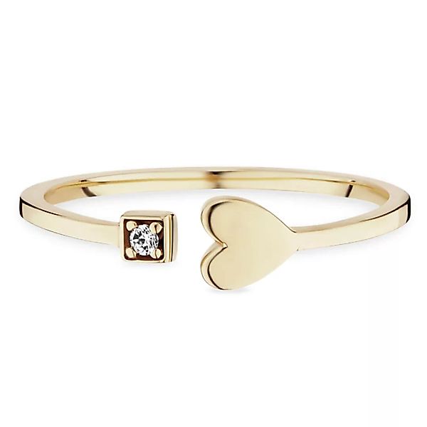 CAÏ Fingerring "cai - Damen-Ring 925/- Sterling Silber vergoldet Zirkonia" günstig online kaufen