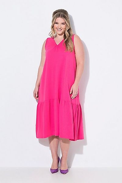 MIAMODA Jerseykleid Midikleid A-Linie Cupromix-Jersey Saumvolant günstig online kaufen