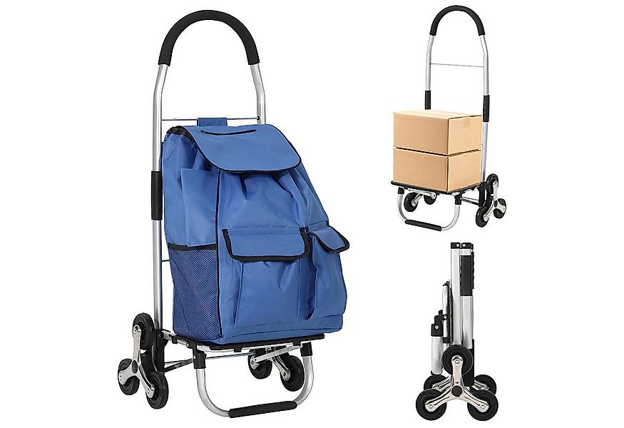 GarveeMore Einkaufstrolley 3 in 1 klappbarer Einkaufswagen Treppenkletterer günstig online kaufen