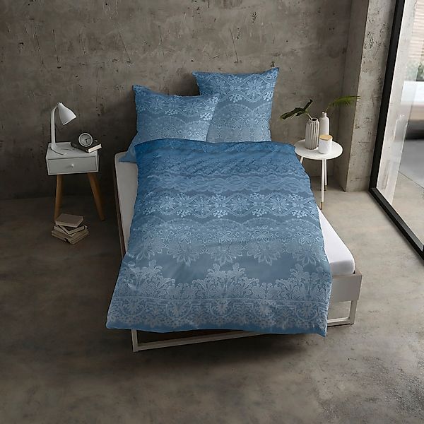 CASATEX Bettwäsche Demir Blau Satin, Satin, günstig online kaufen