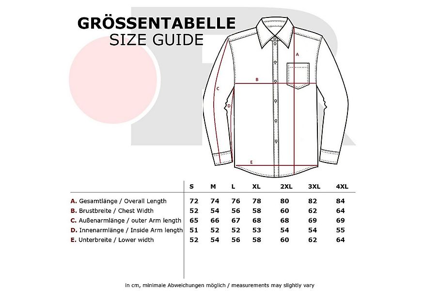 Reslad Langarmhemd Reslad Herren Langarm Hemd Alabama RS-7050 (Herrenhemd) günstig online kaufen