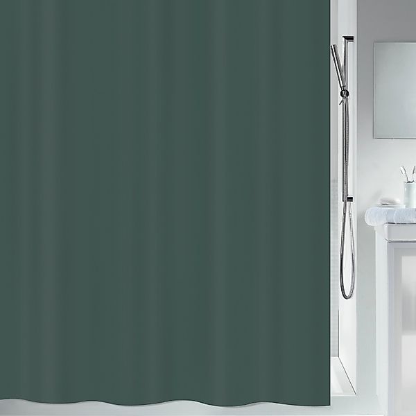Spirella Duschvorhang Primo 120 cm x 200 cm Dunkelgrün günstig online kaufen