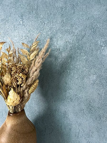 Newroom Vliestapete Damir Blue Tapete Universal Unifarbe,Putz-Optik,Leicht günstig online kaufen