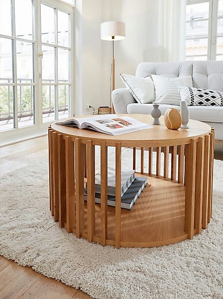 Woodman Couchtisch "Drum, Breite/Tiefe/Höhe: 83/83/42 cm", Holzfurnier aus günstig online kaufen