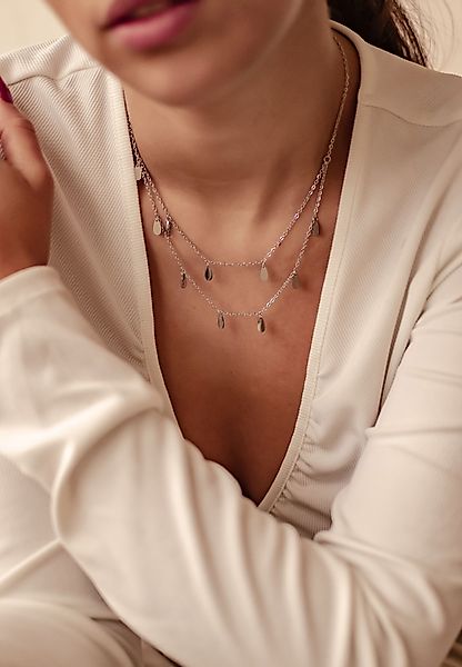 Hey Happiness Collier Mehrsträngig mit Tropfenanhängern, günstig online kaufen