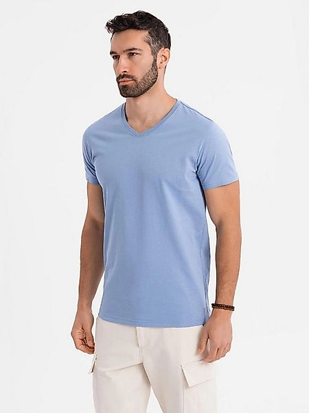 OMBRE T-Shirt BASIC Herren T-Shirt aus klassischer Baumwolle mit V-Ausschni günstig online kaufen