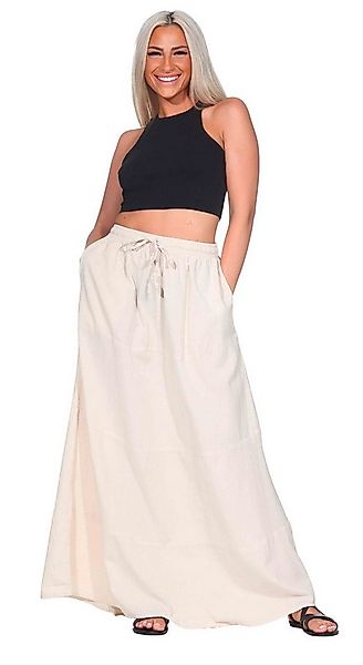 KUNST UND MAGIE Maxirock Sommerrock Damen Rock Baumwolle – Boho Maxirock el günstig online kaufen
