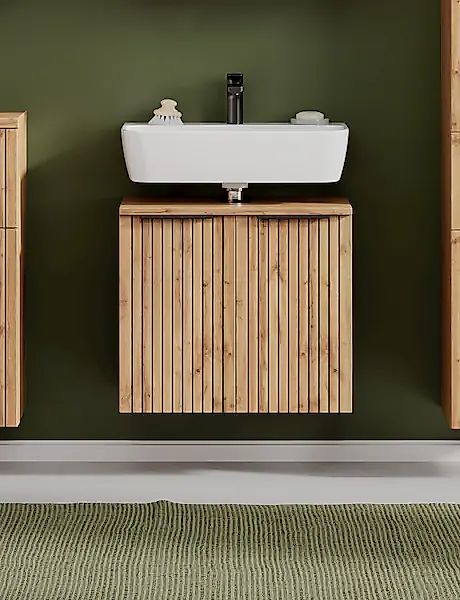 welltime Waschbeckenunterschrank Welltime, Breite 60 cm, 2-türig, gedämpft günstig online kaufen