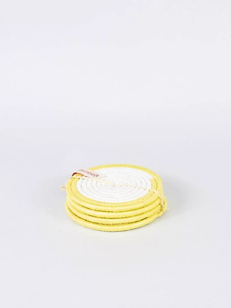 Glasuntersetzer 4er Set - 10cm - Braun/weiß/natur/gelb günstig online kaufen