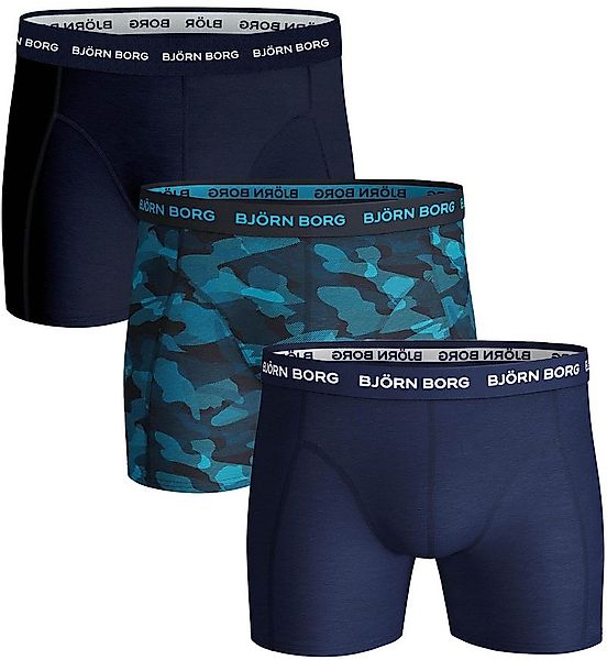 Bjorn Borg Baumwoll-Stretch-Boxershorts 3er Pack in Dunkelblau - Größe XL günstig online kaufen