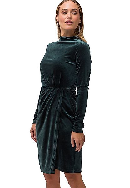 Zero Samtkleid Damen Samtkleid mit Stehkragen drapiert /gerafft günstig online kaufen