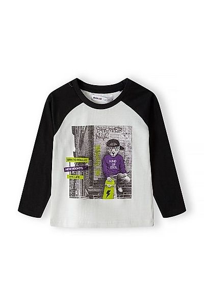 MINOTI Langarmshirt Raglan-Langarmoberteil mit Print (3y-14y) günstig online kaufen