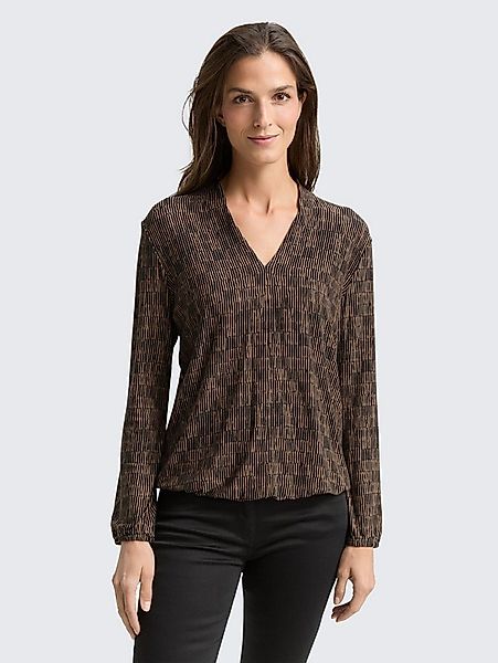 TOM TAILOR Langarmshirt T-Shirt Langarmshirt mit Muster günstig online kaufen