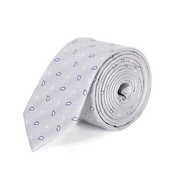 Pfundskerl Extralange Seidenkrawatte mit Webmuster Farbe grau Größe: One Si günstig online kaufen