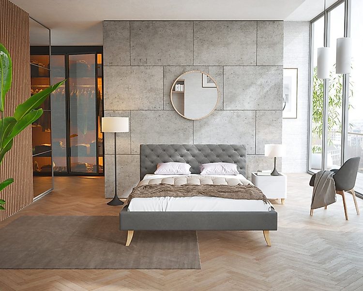 thematys Polsterbett Bett aus Velours 120x200, 140x200, 160x200, 180x200cm günstig online kaufen