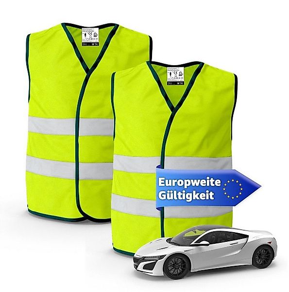 POWR Car Warnweste 4X Warnwesten Auto 2026: Sicherheitsweste ISO20471 (4er günstig online kaufen