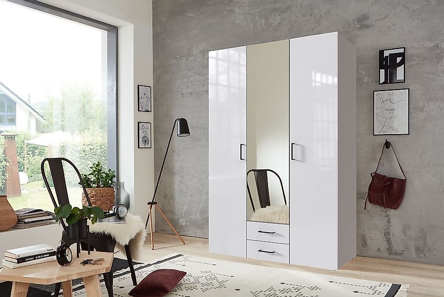 Wimex Drehtürenschrank "Mugano" mit langen oder kurzen Griffen aus Metall, günstig online kaufen