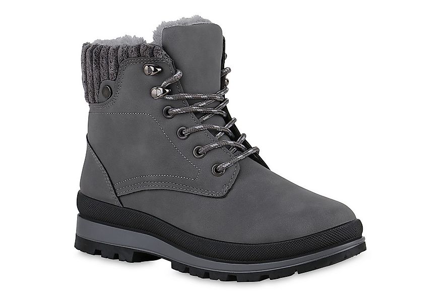 VAN HILL 840852 Stiefelette Damen Warm Gefütterte Worker Boots Profil-Sohle günstig online kaufen
