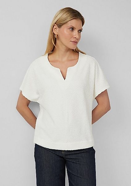 s.Oliver Sweatshirt Sweatshirt Legere Bluse mit Split-Neck günstig online kaufen