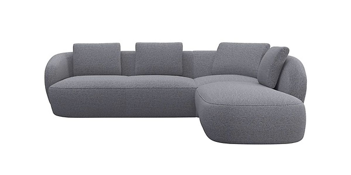 FLEXLUX Ecksofa »Torino, rund, L-Form, Sofa-Ecke mit Ottomane«, Modernes, o günstig online kaufen