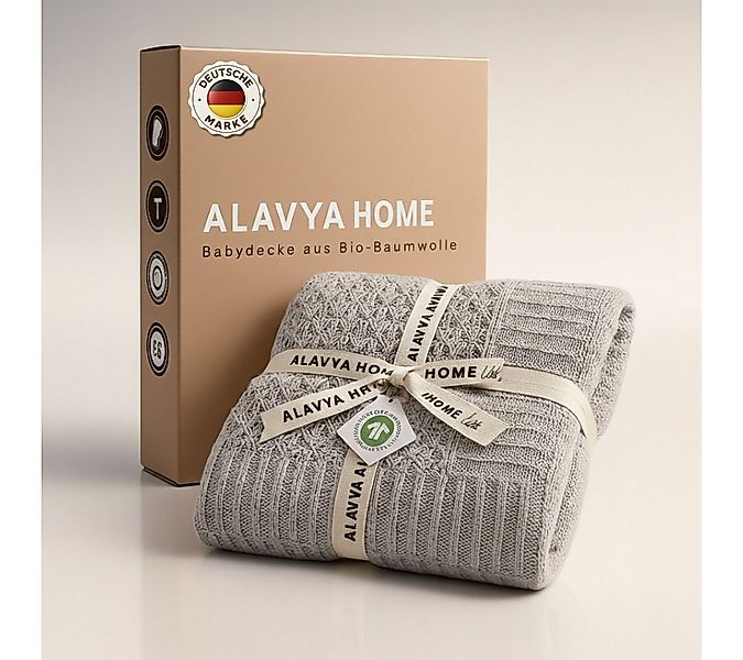 Babydecke 75x100 cm aus 100% Bio Baumwolle, Alavya Home®, Herbst/Winter Neu günstig online kaufen