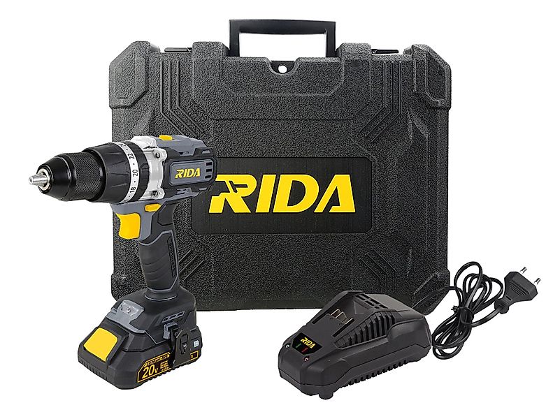 RIDA Akku-Schlagbohrschrauber 20V, 2Ah Akku, Netzteil, günstig online kaufen