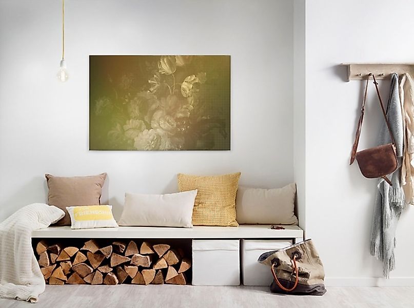 Bricoflor Stillleben Leinwand Bild Mit Blumen Ölgemälde Wandbild Für Wohnzi günstig online kaufen