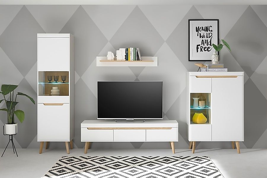 INOSIGN Wohnwand "Torge, Anbauwand, Schrankwand, Mediawand, Wohnzimmer-Set" günstig online kaufen