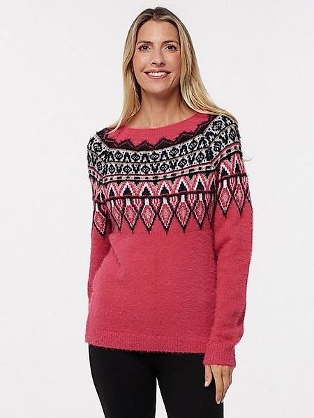 Sarah Kern Strickpullover Norwegerpullover koerpernah mit Ethnomuster günstig online kaufen