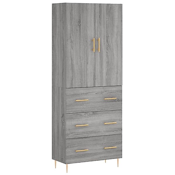 vidaXL Highboard Grau Sonoma 69,5x34x180 cm Holzwerkstoff 3195841 günstig online kaufen