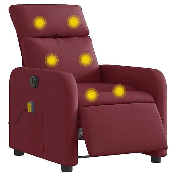 vidaXL Massagesessel Elektrisch Weinrot Stoff 3206693 günstig online kaufen