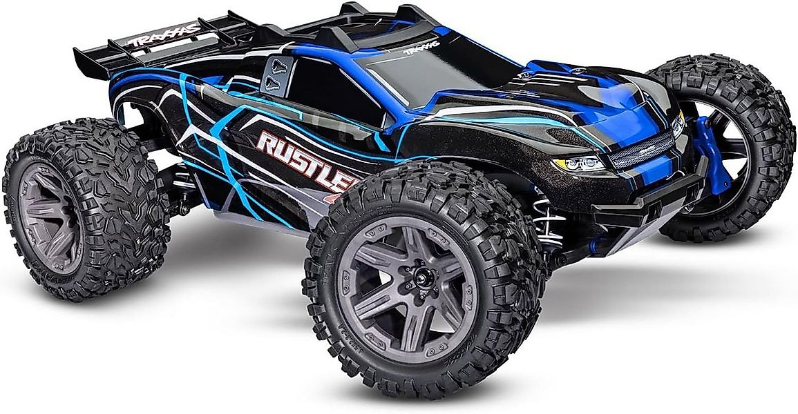 Traxxas Spielzeug-Auto Traxxas 67164-4-BLUE - RUSTLER 4x4 BL-2s RTR - BLAU günstig online kaufen