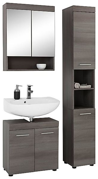 welltime Badmöbel-Set Royan, (Set, 3-St), Badmöbel-Set: Hochschrank, Spiege günstig online kaufen