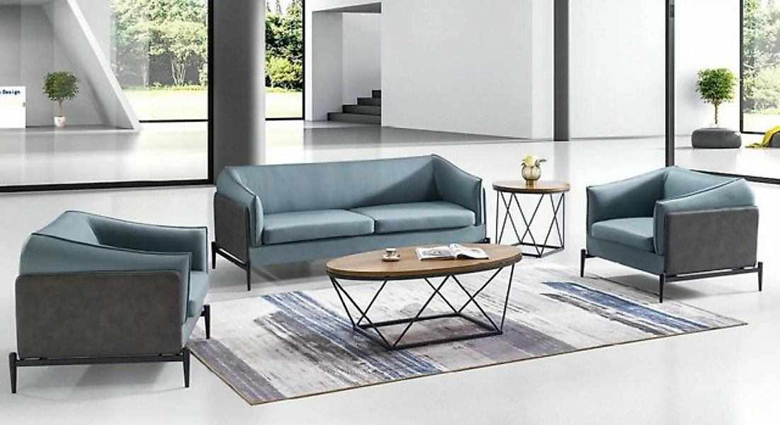 JVmoebel Sofa Sofagarnitur 3+1+1 Sitzer Sofa Couch Garnituren Sofas Polster günstig online kaufen