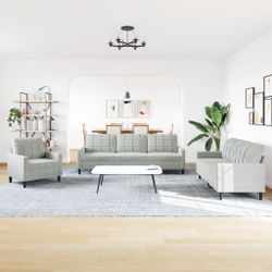 vidaXL Sofa 4-tlg. Sofagarnitur mit Kissen günstig online kaufen