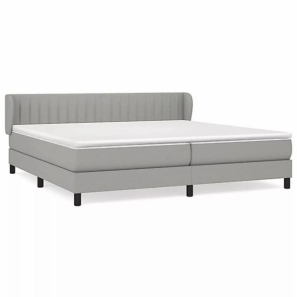 vidaXL Boxspringbett mit Matratze Hellgrau 200x200 cm Stoff1372205 günstig online kaufen