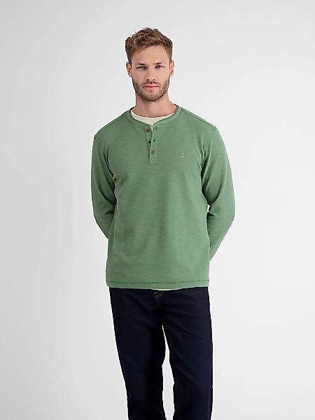 LERROS Langarmshirt "LERROS Serafino in Strukturqualität" günstig online kaufen