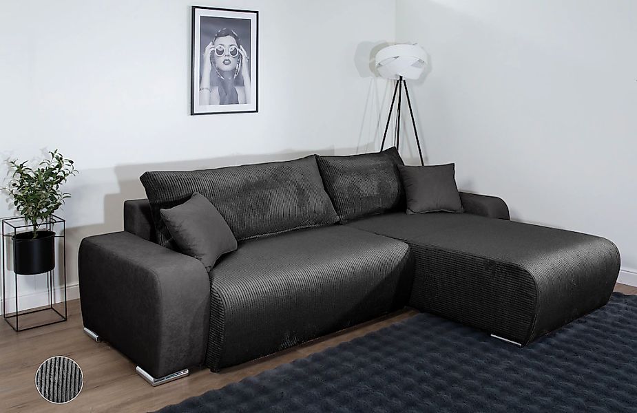 COLLECTION AB Ecksofa "Pia, L-Form, Breite 237 cm, mit Schlaffunktion" inkl günstig online kaufen