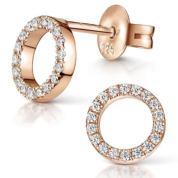 Materia Paar Ohrstecker Kreis Rosegold mit günstig online kaufen