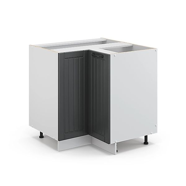 Vicco Eckunterschrank Fame-Line Anthrazit Landhaus/Weiß 81 cm AP Eiche günstig online kaufen