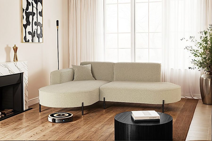 Kaiser Möbel Ecksofa Sofa L-Form Designer Modena Rein stoff Noel, Quelle, P günstig online kaufen